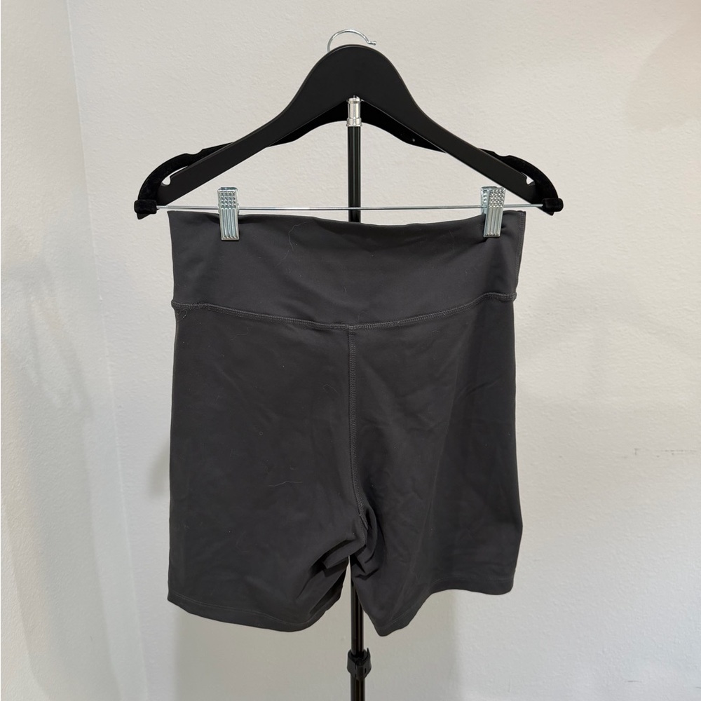 Women's High-Waist Gray Bike Shorts